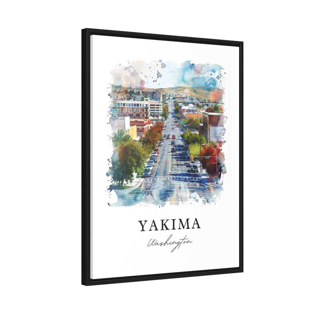 Yakima WA Wall Art, Yakima Print, Yakima Watercolor Art, Yakima Valley Washington Gift,