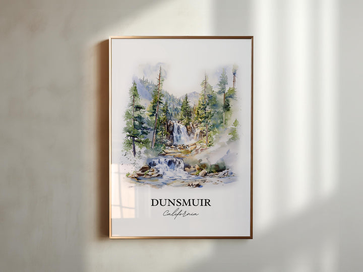 Dunsmuir Wall Art, Siskiyou County Print, Shasta-Trinity Forest Art, Dunsmuir CA Gift, Travel Print, Travel Poster, Housewarming Gift