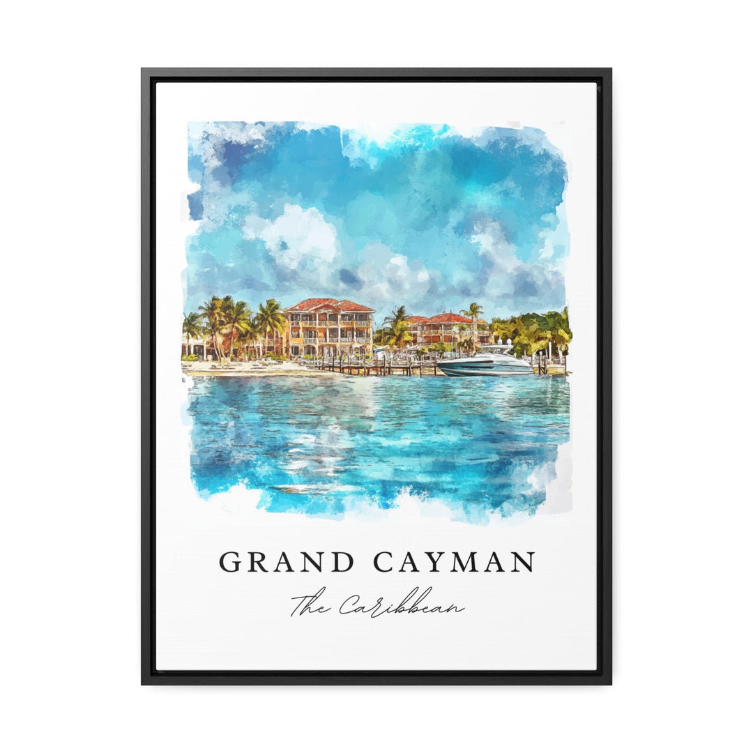 Grand Cayman Art, Cayman Islands Print, Cayman Islands Watercolor, Georgetown Cayman Gift,