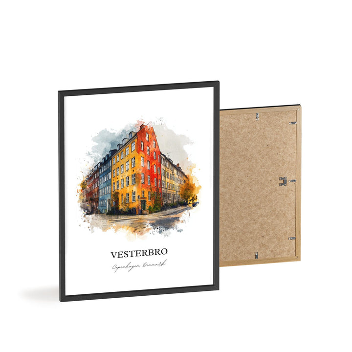 Vesterbro, Denmark – Watercolor Art Print