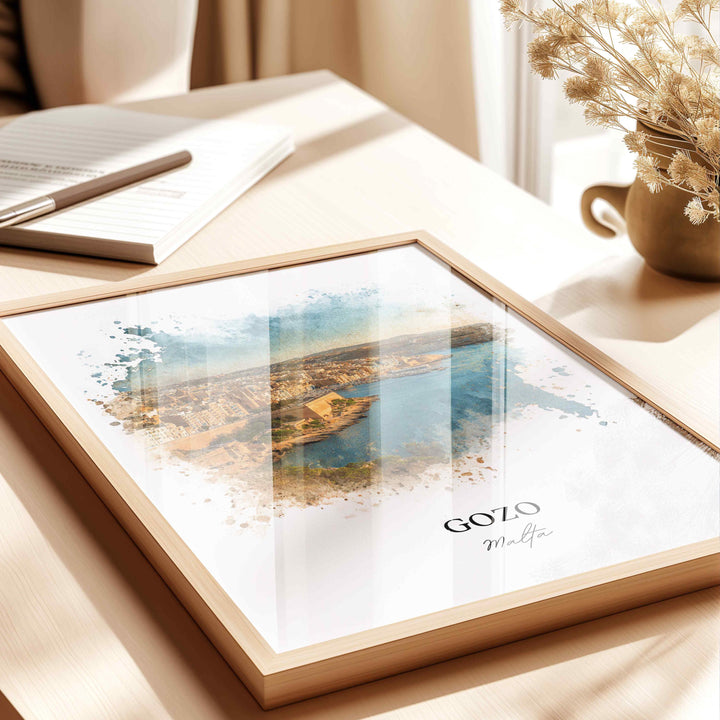 Gozo, Malta – Watercolor Art Print