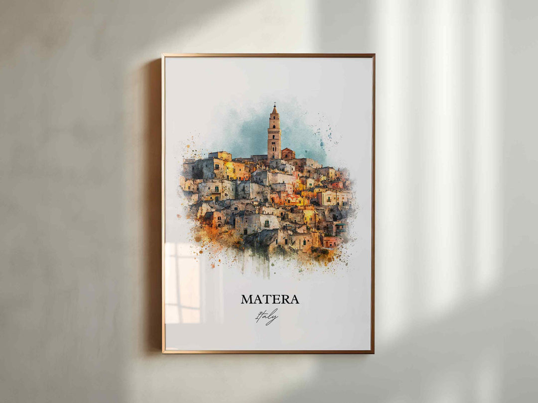 Matera, Italy – Watercolor Art Print