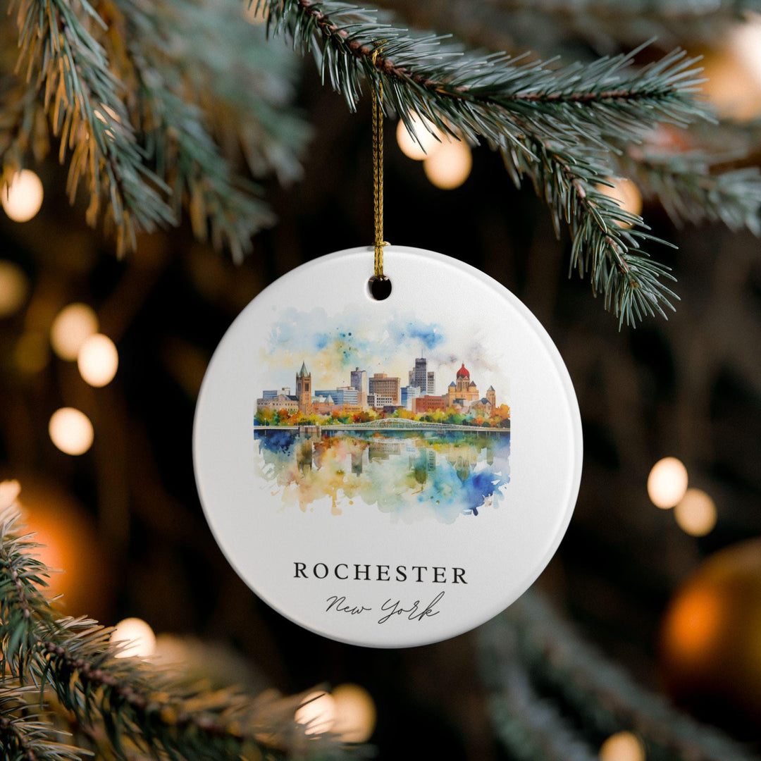 Rochester NY Ornament: Unique Rochester Souvenir, Rochester NY Xmas Decor, and Authentic Rochester NY Gift