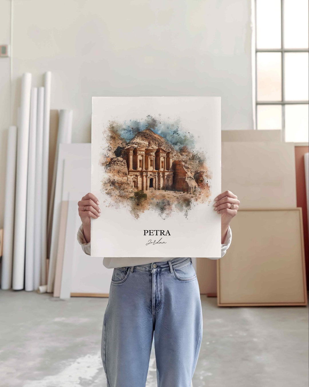 Petra, Jordan – Watercolor Art Print