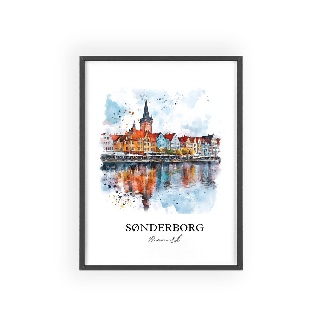 Sønderborg, Denmark – Watercolor Art Print