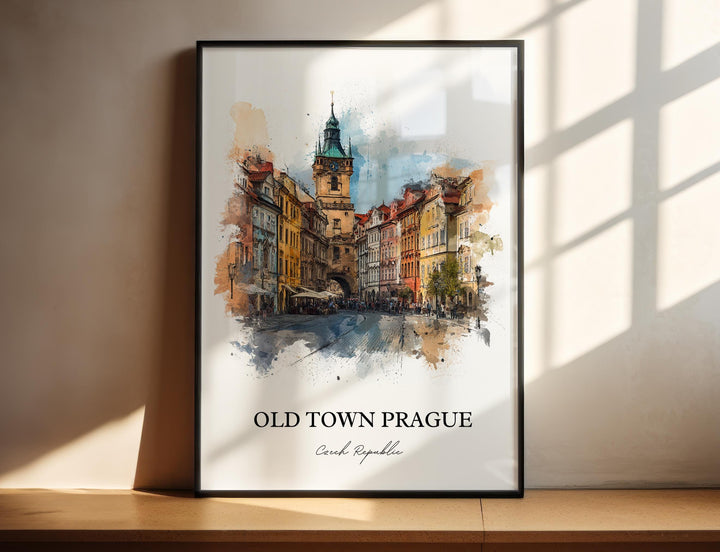 Prague, Czech Republic – Watercolor Art Print