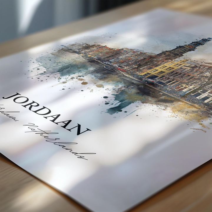 Jordaan Amsterdam Wall Art, Amsterdam Print, Amsterdam Art, Amsterdam NLD Gift, Netherlands Travel Print, Travel Poster, Housewarming Gift