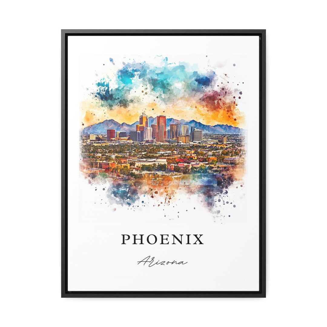 Phoenix AZ Wall Art, Phoenix Arizona Print, Phoenix Watercolor Art, Phoenix AZ Gift, Arizona