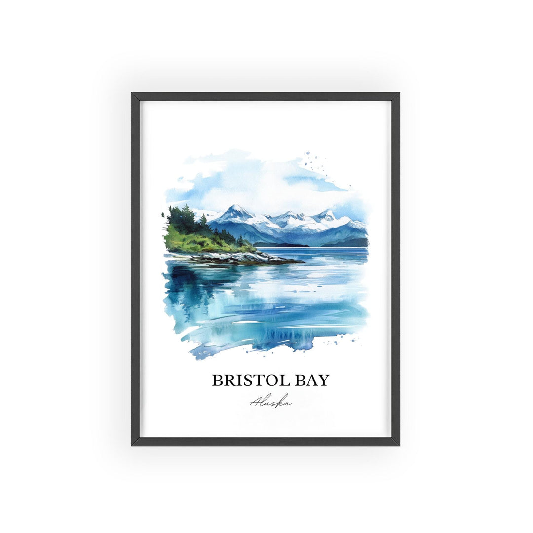 Bristol Bay Wall Art, Bristol Bay Print, Alaska Watercolor Art, Bristol Bay Gift, Travel Print, Travel Poster, Housewarming Gift