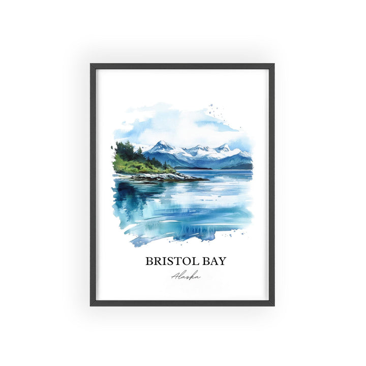 Bristol Bay Wall Art, Bristol Bay Print, Alaska Watercolor Art, Bristol Bay Gift, Travel Print, Travel Poster, Housewarming Gift