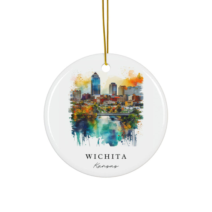 Wichita KS Ornament: Unique Wichita Souvenir, Wichita Kansas Decor, and Authentic Wichita Christmas Gift