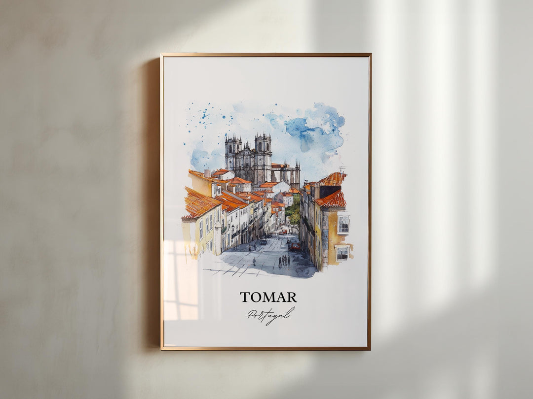 Tomar, Portugal – Watercolor Art Print