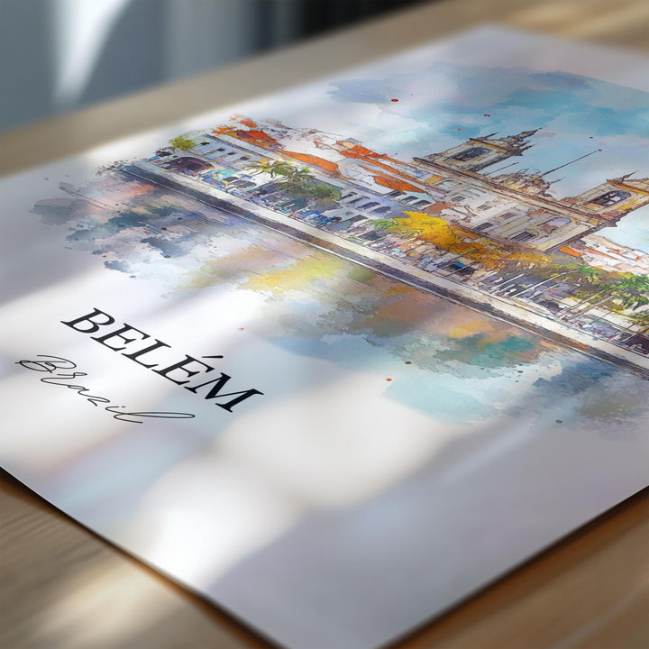 Belém Brazil Wall Art, Pará Print, Brazil Watercolor Art, Belém Brazil Gift, Travel Print, Travel Poster, Housewarming Gift
