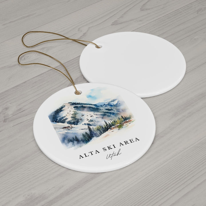 Alta Ski Area, Utah, Christmas Ornament