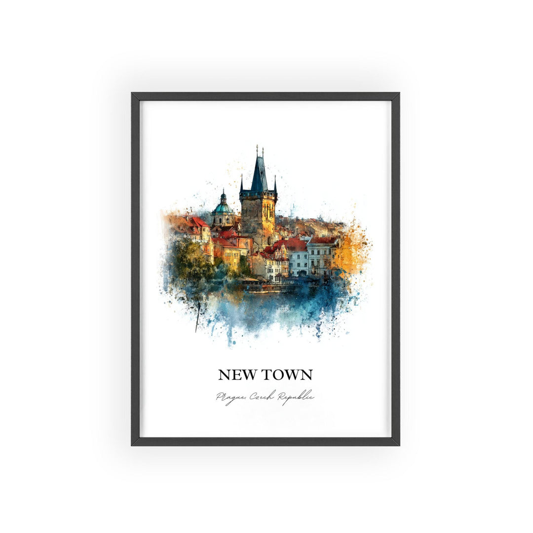 Prague, Czech Republic – Watercolor Art Print