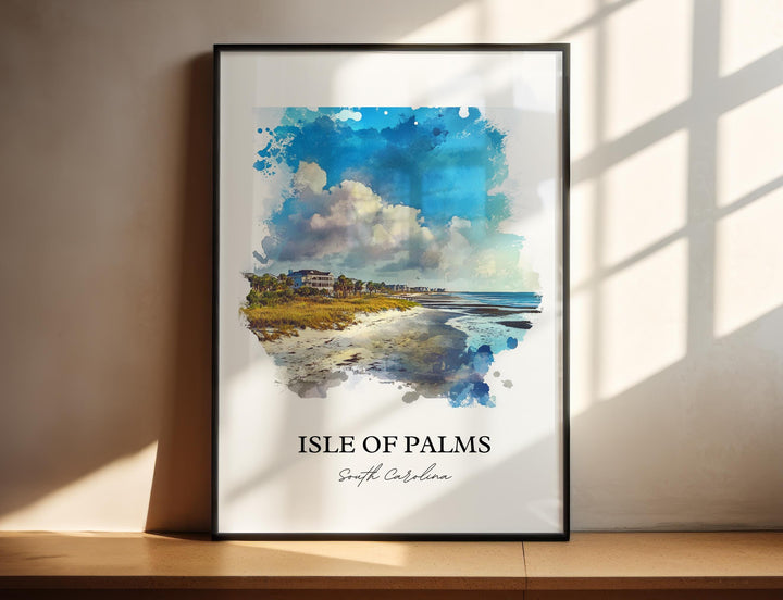 Isle of Palms SC Wall Art, Charleston SC Print, South Carolina Artwork, Isle of Palms Gift, Travel Print, Travel Poster, Housewarming Gift
