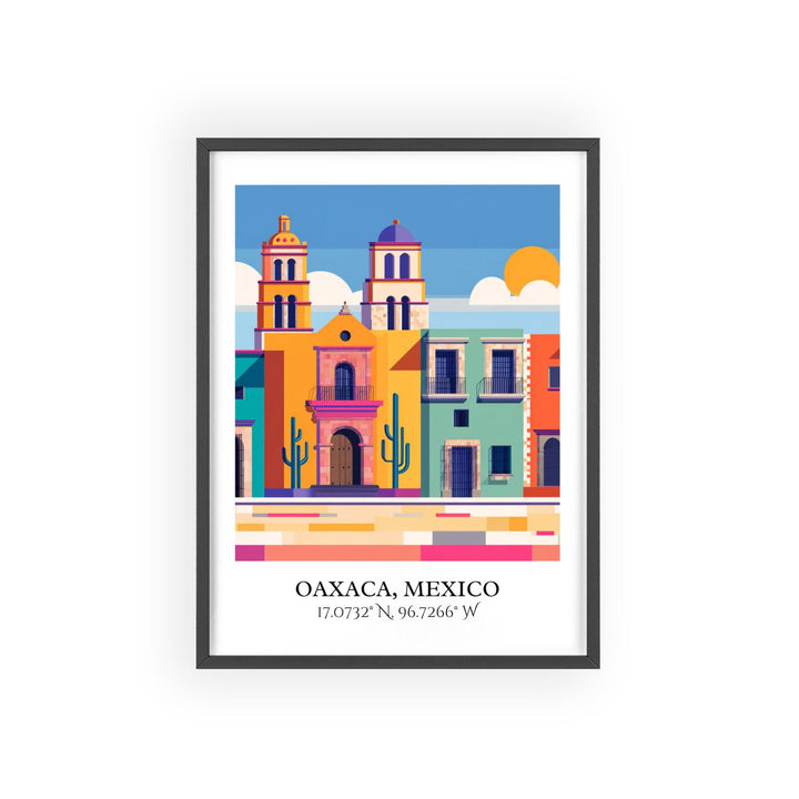Oaxaca Art, Oaxaca Retro Travel Art, Oaxaca Mexico Home Decor, Mexico Gift, Mexico Travel Art, Travel Prints, Housewarming Gift