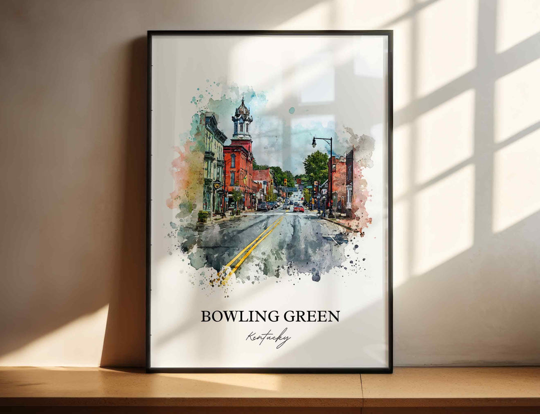 Bowling Green, Kentucky – Watercolor Art Print