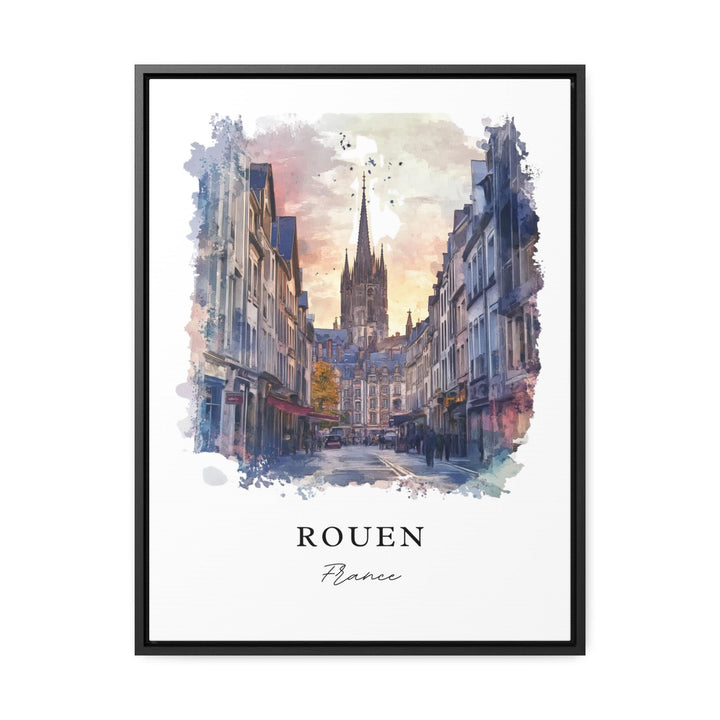 Rouen France Wall Art, Rouen Print, Rouen Watercolor Art, Normandy France Gift,