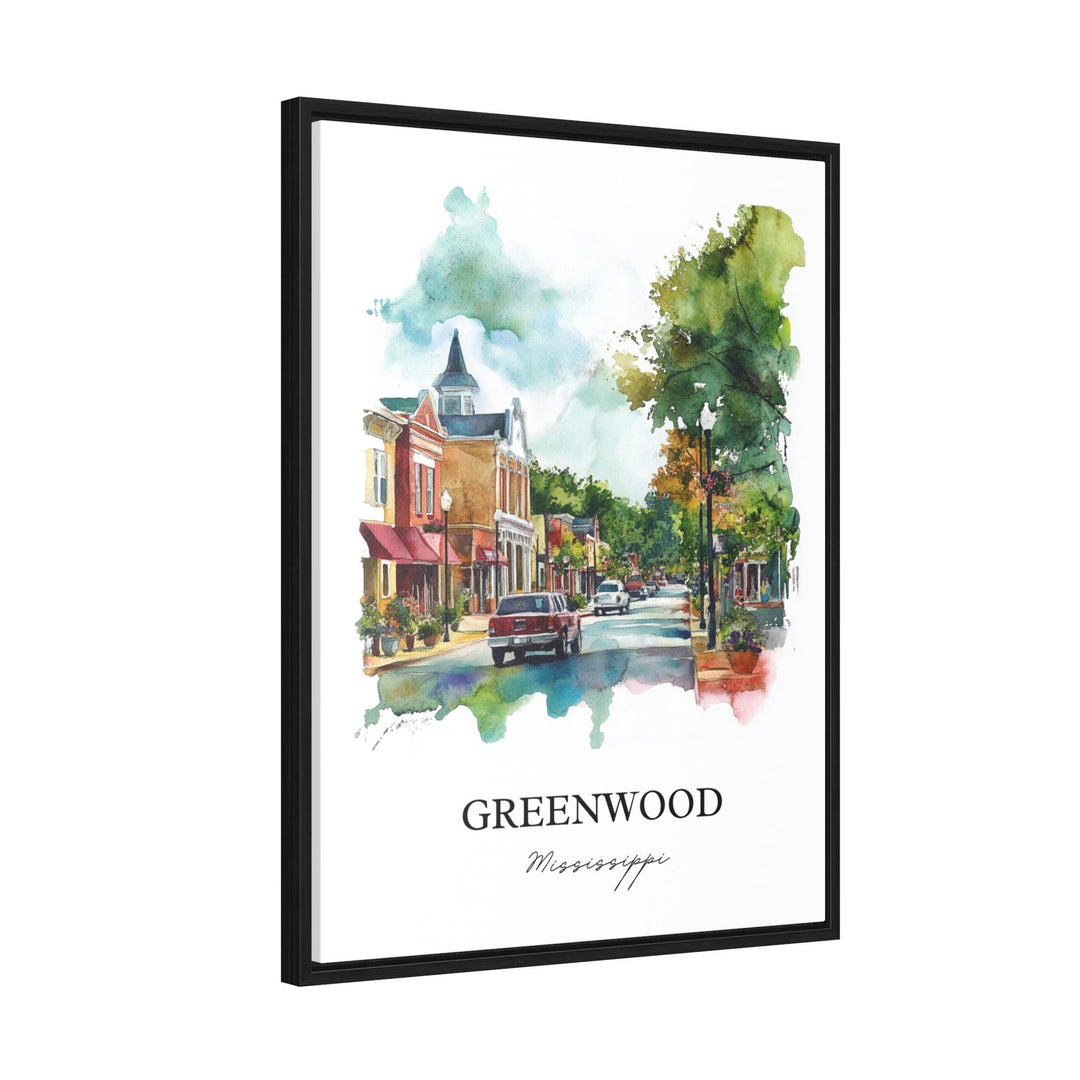 Greenwood MS Wall Art, Mississippi Print, Mississippi Artwork, Greenwood Mississippi Gift, Travel Print, Travel Poster, Housewarming Gift