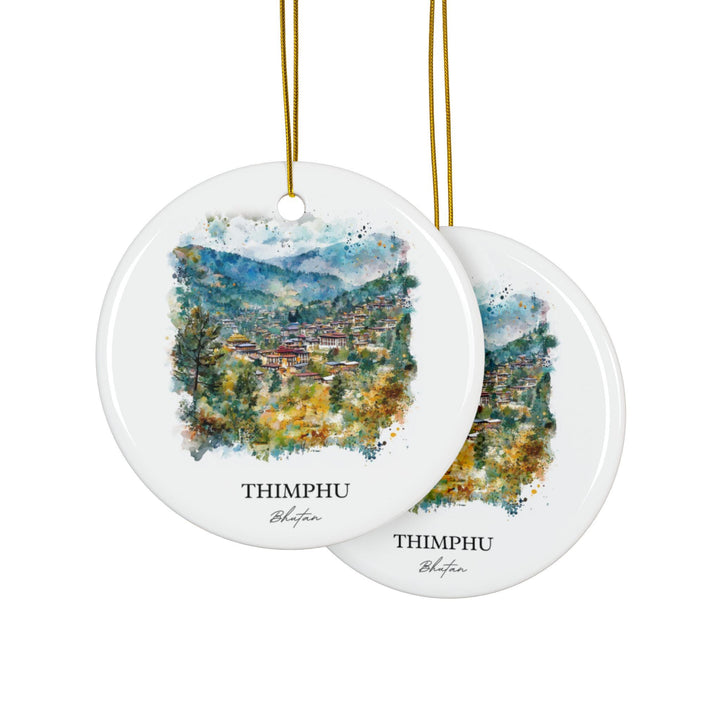 Thimphu Bhutan Ornament: Unique Thimphu Souvenir, Thimphu Xmas Decor, and Authentic Thimphu Bhutan Gift