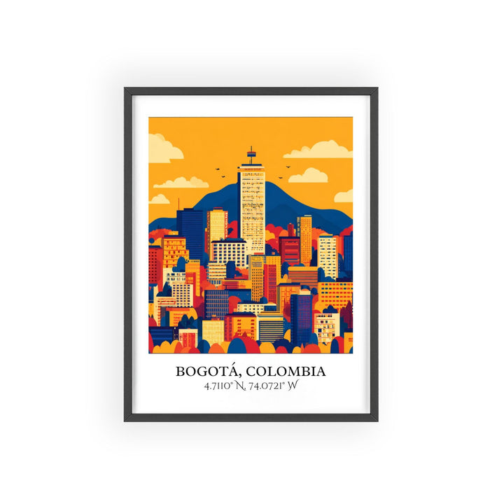 Bogotá Art, Bogotá Retro Travel Art, Bogotá Colombia Home Decor, Colombia Gift, Colombia Travel Art, Travel Prints, Housewarming Gift