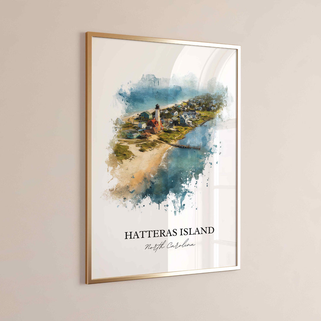 Hatteras Island, North Carolina – Watercolor Art Print