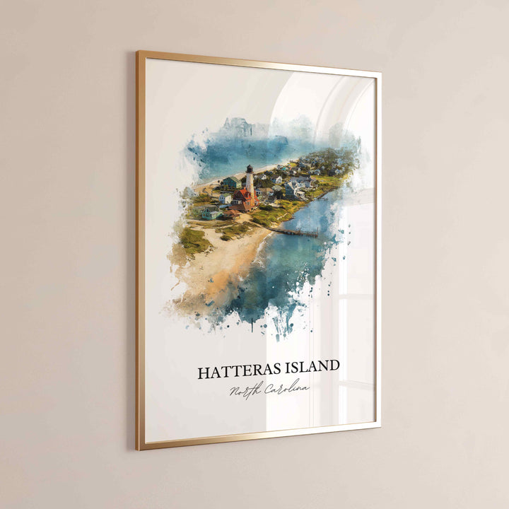 Hatteras Island, North Carolina – Watercolor Art Print