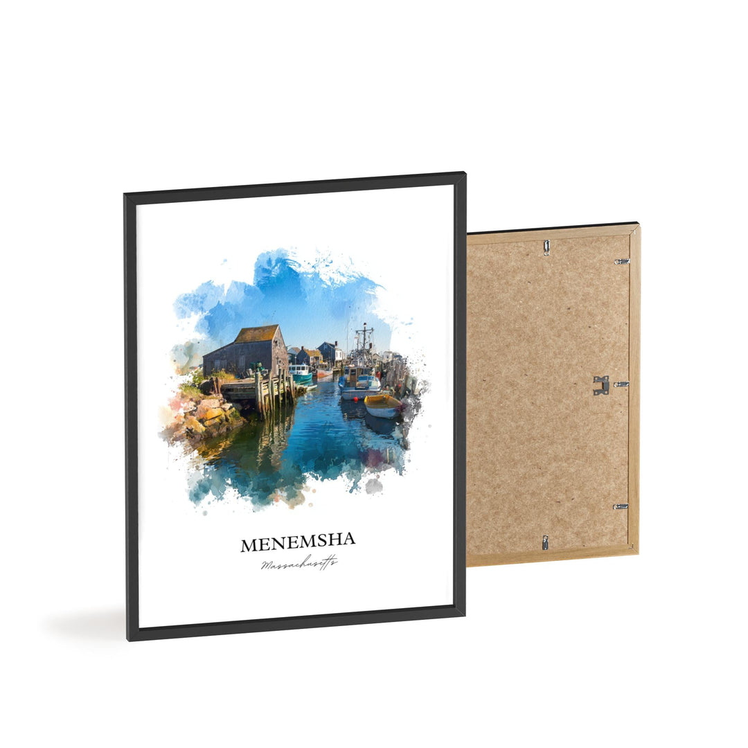Menemsha, Massachusetts – Watercolor Art Print