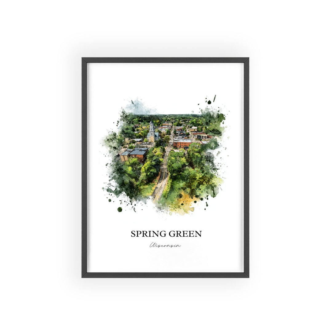 Spring Green, Wisconsin – Watercolor Art Print