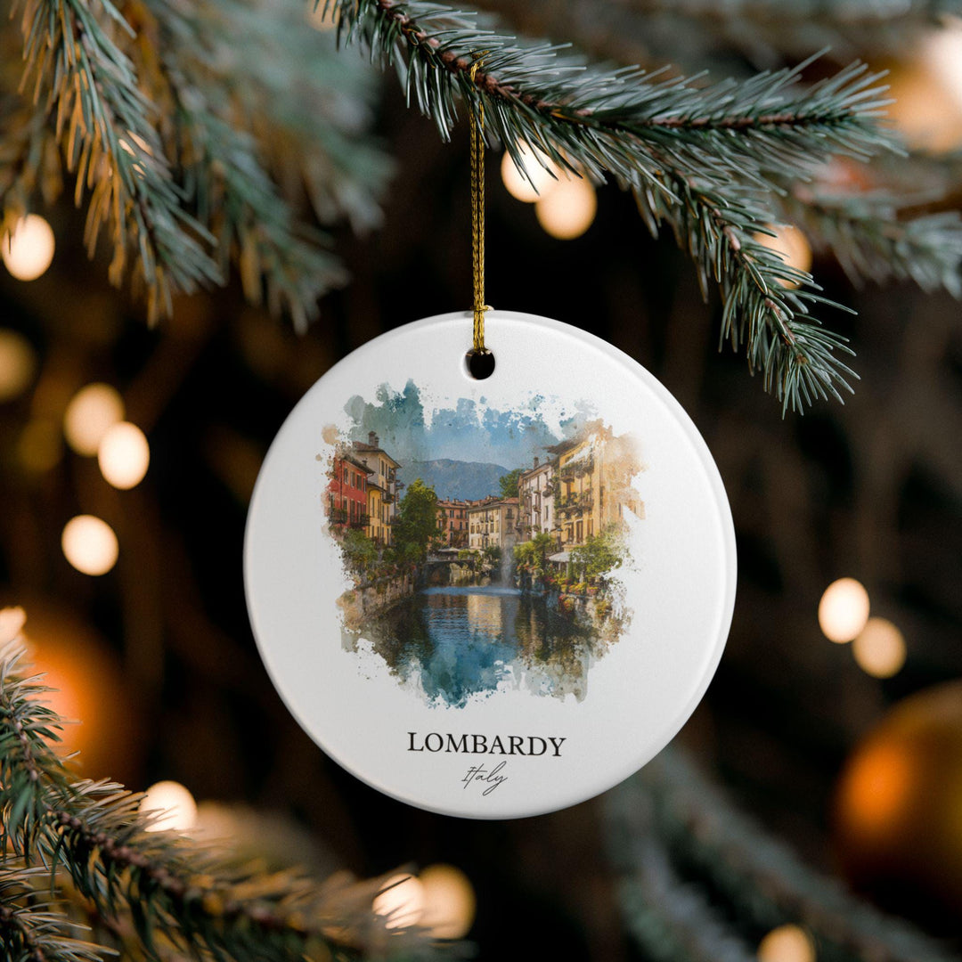 Lombardy Italy Ornament: Unique Lombardy IT Souvenir, Lombardy Xmas Decor, and Authentic Lombard Italy Gift