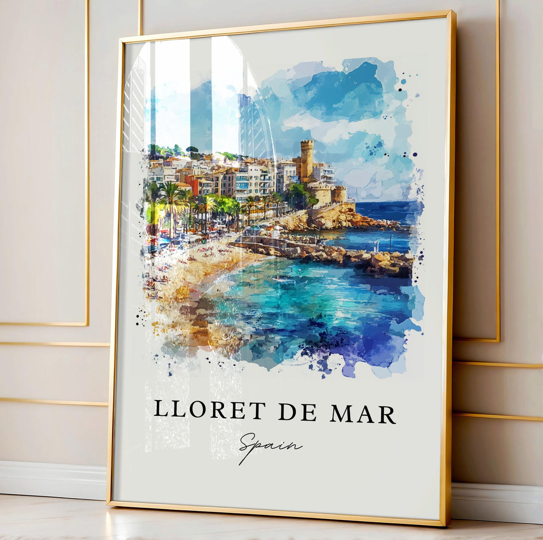Lloret de Mar, Spain – Watercolor Art Print