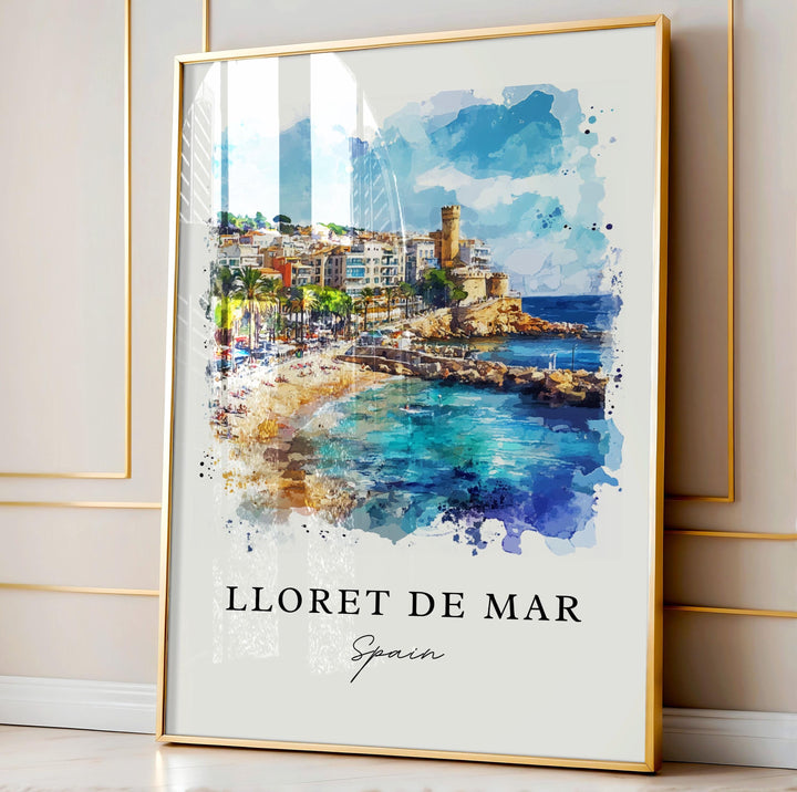 Lloret de Mar, Spain – Watercolor Art Print