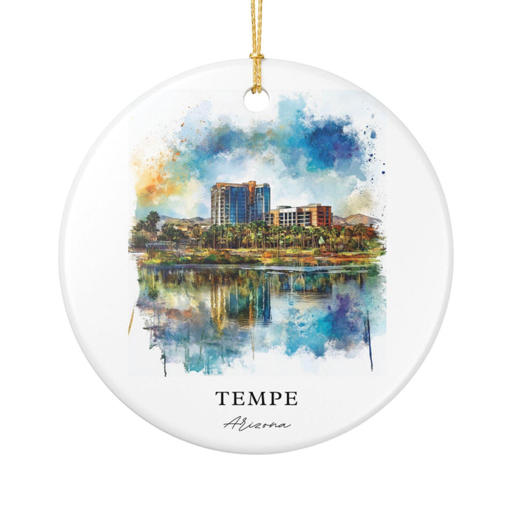 Tempe Arizona Ornament: Unique Tempe AZ Souvenir, Tempe Arizona Xmas Decor, and Authentic Tempe AZ Gift