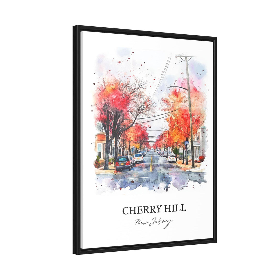 Cherry Hill NJ Wall Art, South Jersey Print, Cherry Hill Watercolor Art, Cherry Hill Gift, Travel Print, Travel Poster, Housewarming Gift