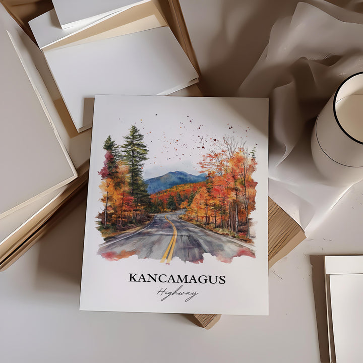 Kancamagus Highway Art, White Mountains NH Print, New Hampshire Artwork, Kancamagus Hwy Gift, Travel Print, Travel Poster, Housewarming Gift