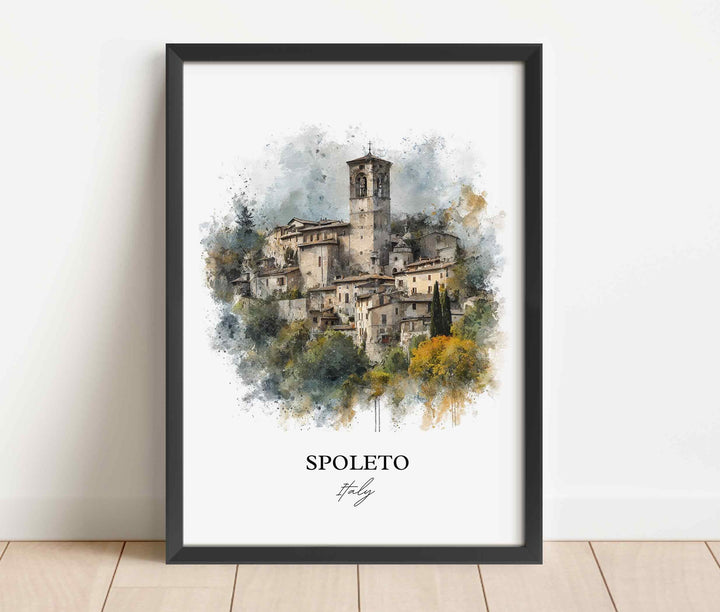Spoleto, Italy – Watercolor Art Print