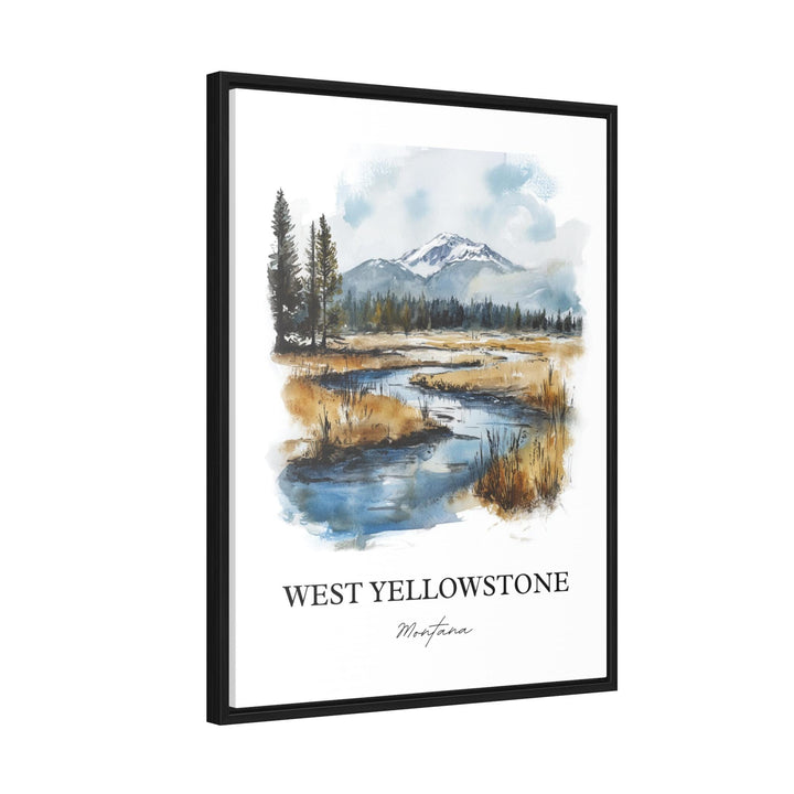 West Yellowstone Art, Yellowstone Town Print, Montana Watercolor Art, West Yellowstone Gift, Travel Print, Travel Poster, Housewarming Gift