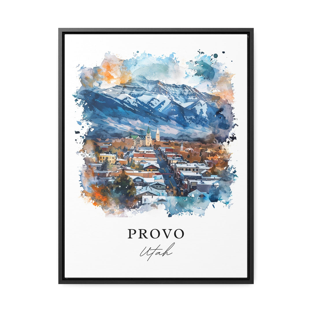 Provo Utah Wall Art, Provo UT Print, Provo Watercolor, Provo Utah Gift,