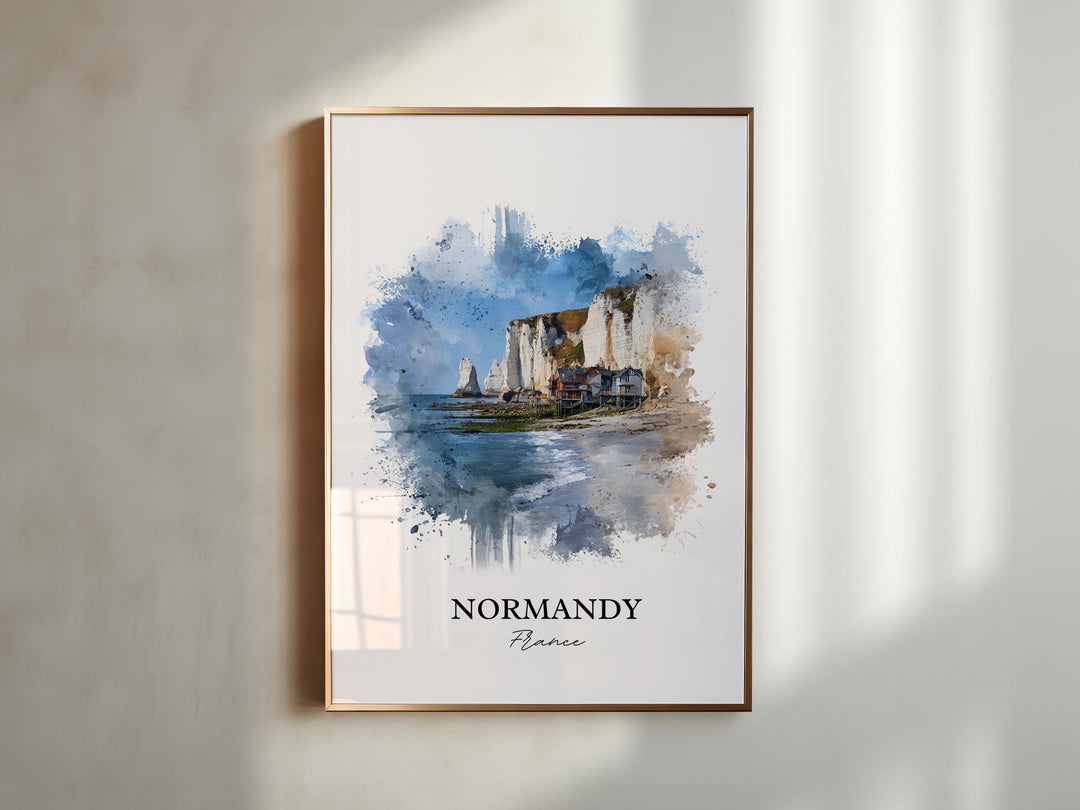 Normandy, France – Watercolor Art Print