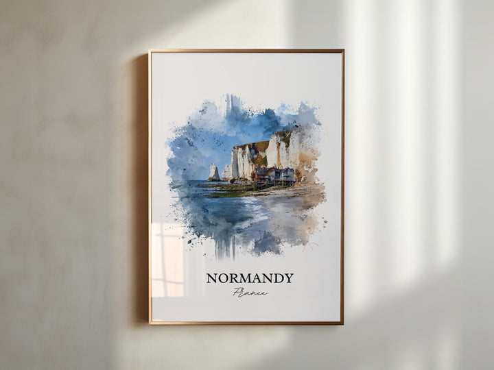 Normandy, France – Watercolor Art Print