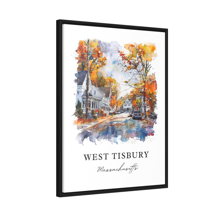 West Tisbury Wall Art, Marthas Vineyard Print, West Tisbury Watercolor, Dukes County MA Gift,