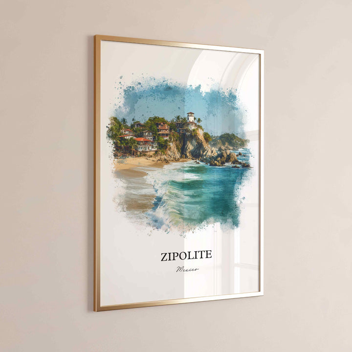 Zipolite, Oaxaca Mexico – Watercolor Art Print
