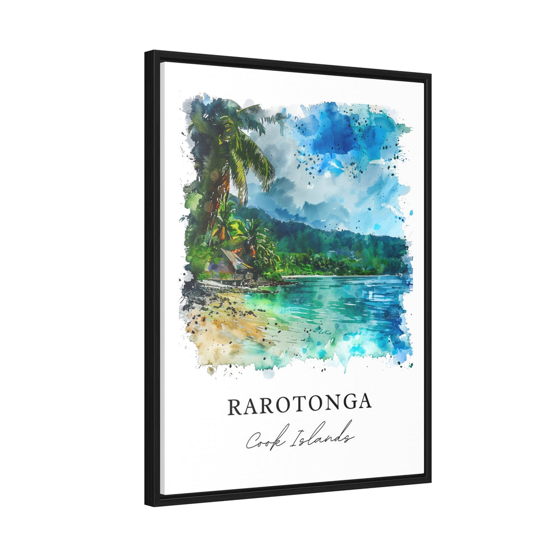 Rarotonga Wall Art, Rarotonga Print, Cook Islands Watercolor, Rarotonga Cook Islands Gift, Travel Poster, Housewarming Gift