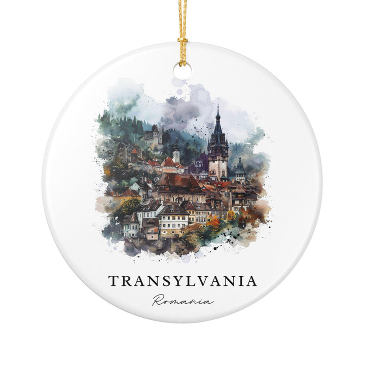 Transylvania Romania Ornament: Unique Romania Souvenir, Romania Xmas Decor, and Authentic Romania Gift