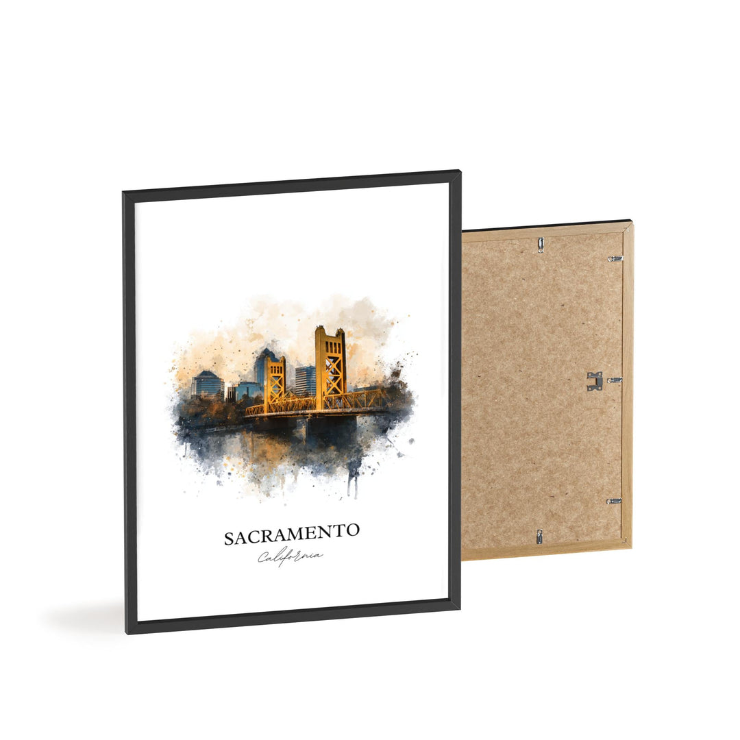 Sacramento, California – Watercolor Art Print