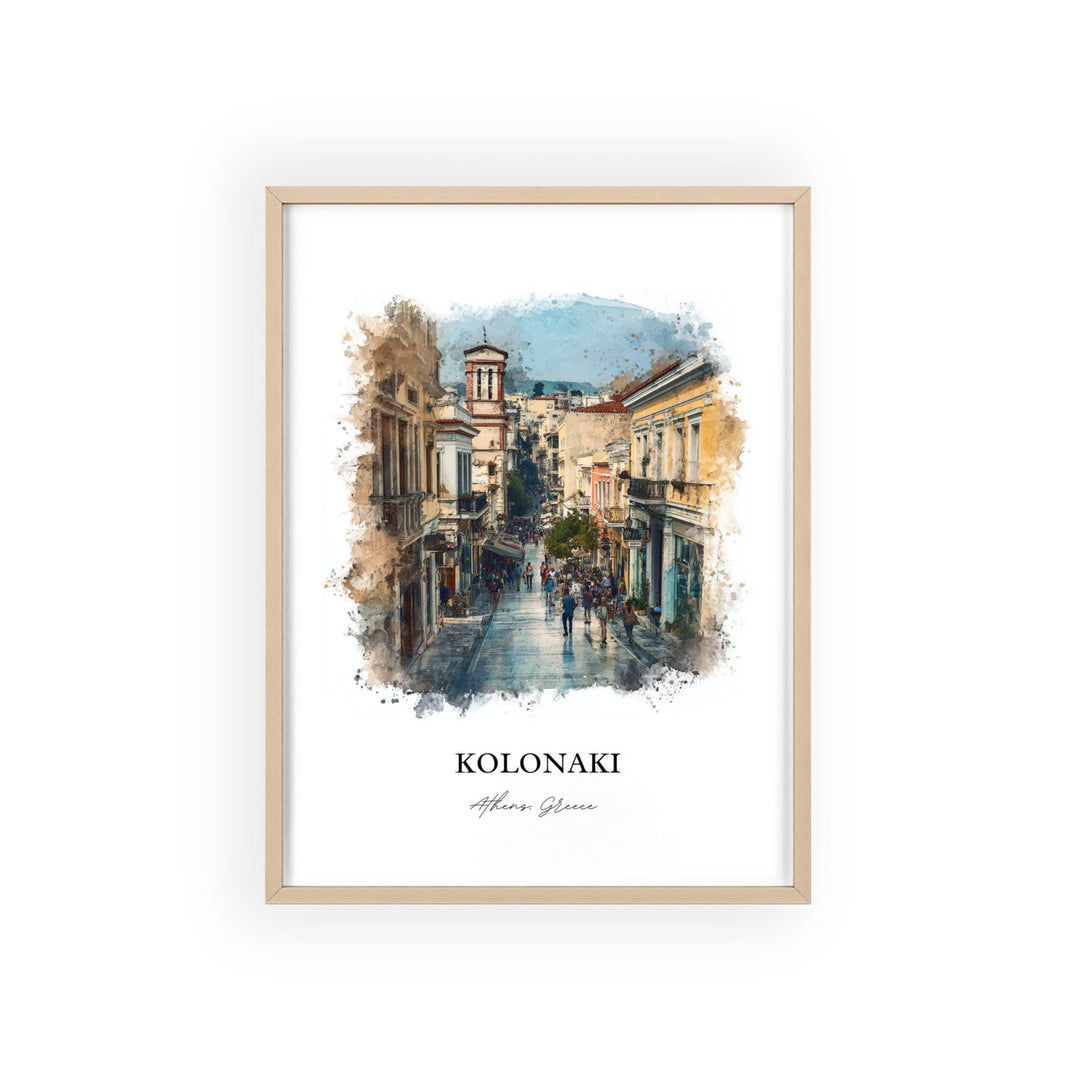 Kolonaki, Greece – Watercolor Art Print