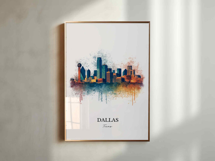 Dallas, Texas – Watercolor Art Print