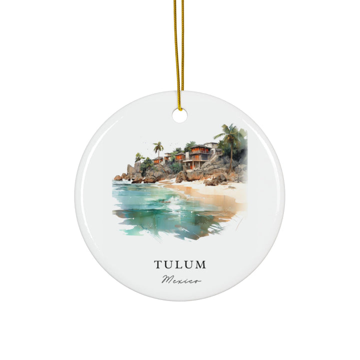 Tulum MX Ornament: Unique Tulum Souvenir, Tulum Xmas Decor, and Authentic Tulum Mexico Christmas Gift