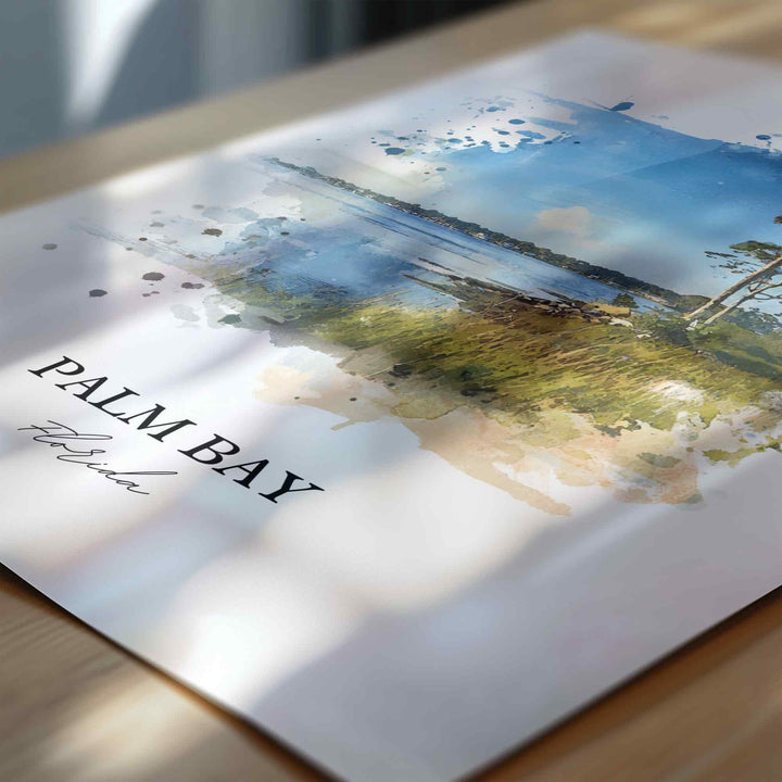 Palm Bay, Florida – Watercolor Art Print